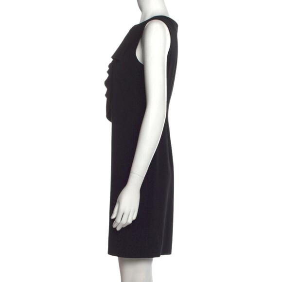 Moschino Cheap and Chic Dress Women Size 6 Black Bateau Neckline Mini Ruffled - Picture 2 of 7